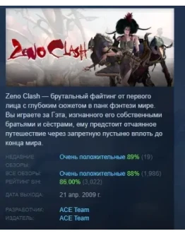 Zeno Clash АВТОДОСТАВКА STEAM РОССИЯ