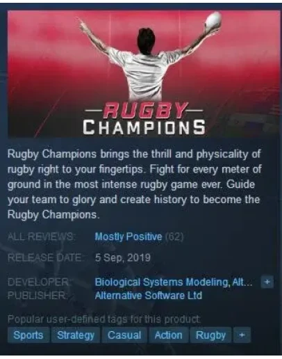 Rugby Champions (Steam Key GLOBAL)