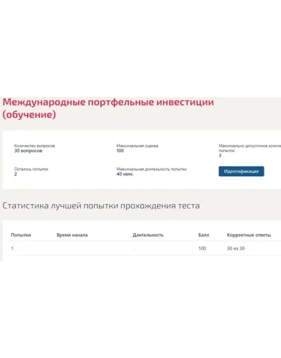 Международные портфельные инвестиции. Тест Синергия