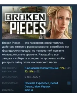 Broken Pieces АВТОДОСТАВКА STEAM РОССИЯ Broken Pieces АВТОДОСТАВКА STEAM РОССИЯ
