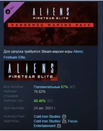 Aliens: Fireteam Elite - Hardened Marine Pack STEAM РФ