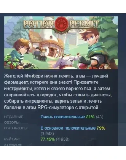 Potion Permit АВТОДОСТАВКА STEAM GIFT РОССИЯ