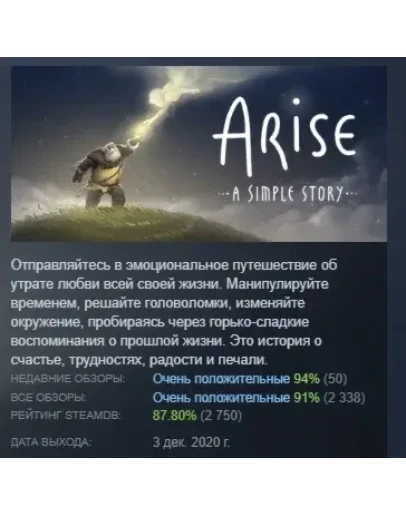 Arise: A Simple Story АВТОДОСТАВКА STEAM GIFT РОССИЯ