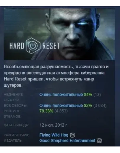Hard Reset Extended edition АВТОДОСТАВКА STEAM РОССИЯ