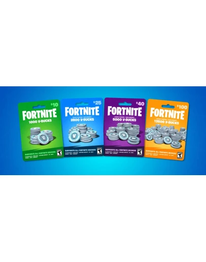 FORTNITE1000-13500 V-BucksEPIC PCPSXBOXNINTEND