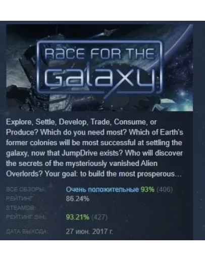 Race for the Galaxy АВТОДОСТАВКА STEAM РОССИЯ