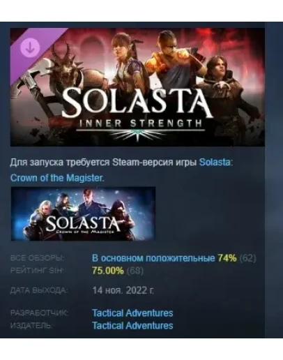 Solasta: Crown of the Magister - Inner Strength STEAM