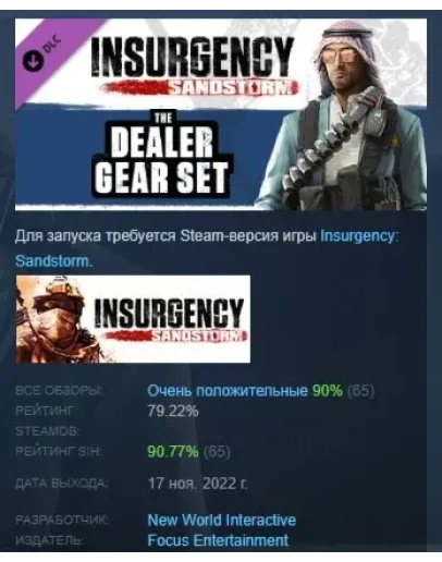 Insurgency: Sandstorm - Dealer Gear Set STEAM РОССИЯ