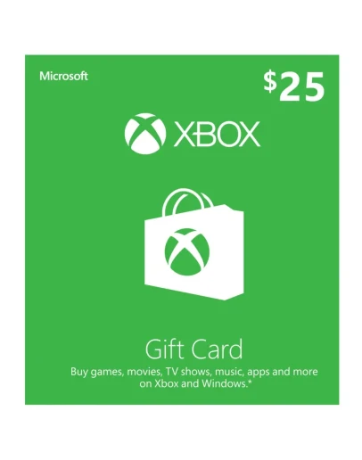 Xbox Microsoft Gift Card 25 USD США + ПОДАРОК