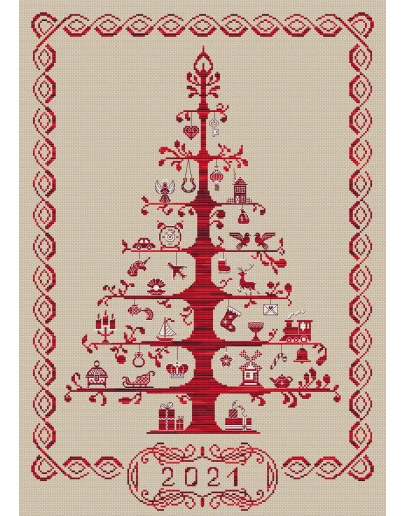 Эксклюзив. схема для вышивки крестом Елка