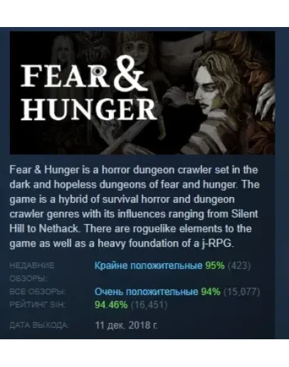 Fear &amp Hunger - Full Version STEAM РОССИЯ