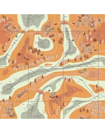 Бесшовный декоративный фон, имитирующий старую карту