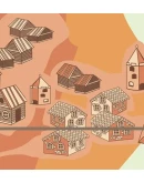 Бесшовный декоративный фон, имитирующий старую карту