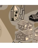 Бесшовный декоративный фон, имитирующий старую карту