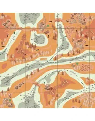 Бесшовный декоративный фон, имитирующий старую карту