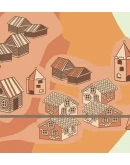 Бесшовный декоративный фон, имитирующий старую карту