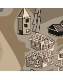 Бесшовный декоративный фон, имитирующий старую карту