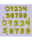 Векторные русские буквы, составленные из золотых монет