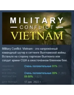 Military Conflict: Vietnam АВТОДОСТАВКА STEAM РОССИЯ