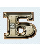 Золотые буквы на прозрачном фоне, русский алфавит