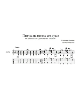 Птичка на ветвях его души (12 стульев) для гитары