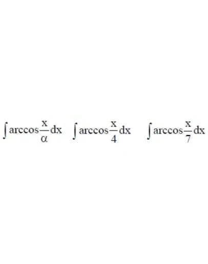 Решенный интеграл вида arccos(x/)dx