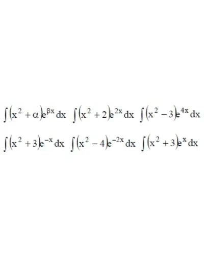 Решенный интеграл вида (x2+)e(x)dx