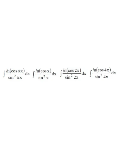 Решенный интеграл вида ln(cosx)/sin2(x)dx
