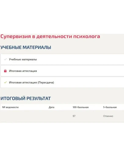 Супервизия в деятельности психолога тест Синергия итог