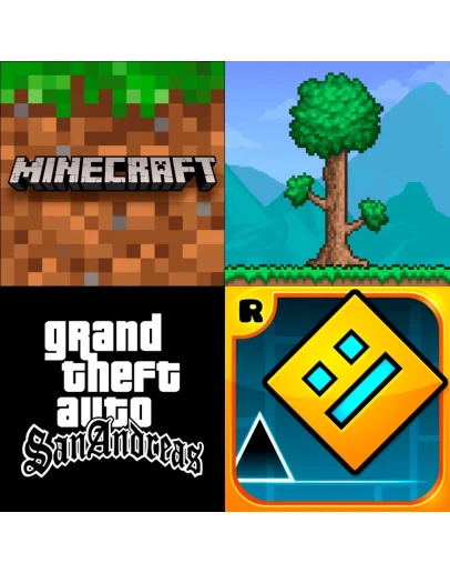 Minecraft Terraria Geometry Dash ios iPhone На Сутки