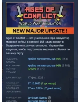 Ages of Conflict: World War Simulator STEAM РОССИЯ