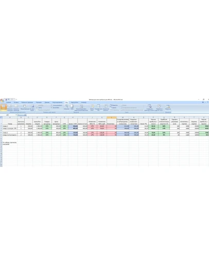 Таблица расчета прибыли для wildberries Таблица расчета прибыли для wildberries