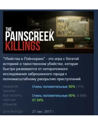 The Painscreek Killings АВТОДОСТАВКА STEAM РОССИЯ