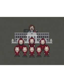 Эксклюзив. схема для вышивки крестом Бумажный дом