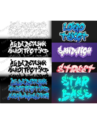 Красивый граффити шрифт реалистичный кириллица