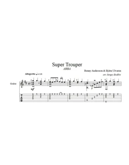 Super Trouper ABBA для гитары