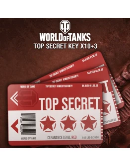 КАРТЫ WORLD OF TANKS SECRET KEY CARDS 10 + 3 Xbox