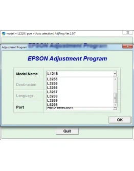 Adjustment program Epson L1218, L1258, L1259, L3218 ...