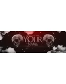 Psd-шаблон баннер (шапки) для Twitch Череп