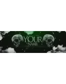 Psd-шаблон баннер (шапки) для Twitch Череп