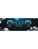 Psd-шаблон баннер (шапки) для Twitch Череп