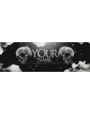 Psd-шаблон баннер (шапки) для Twitch Череп