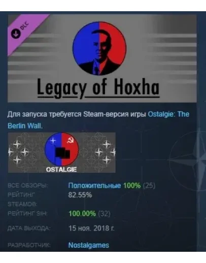 Ostalgie: Legacy of Hoxha DLC STEAM GIFT РОССИЯ