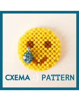 Схема для бисера: Смайл со слезой