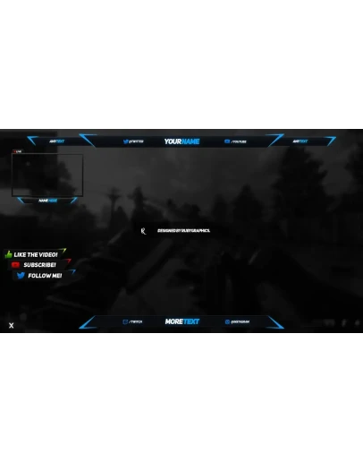 Заставки и оверлеи Twitch Photoshop брутальный стиль