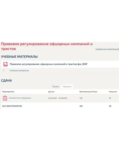 Правовое регулирование офшорных компаний и трастов МФПУ