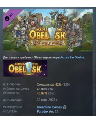Across The Obelisk: The Wolf Wars DLC STEAM РОССИЯ
