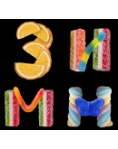 Декоративные буквы из мармеладных конфет