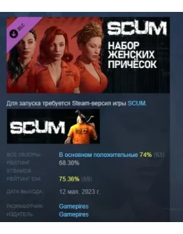 SCUM Female Hair Pack DLC STEAM GIFT РОССИЯ