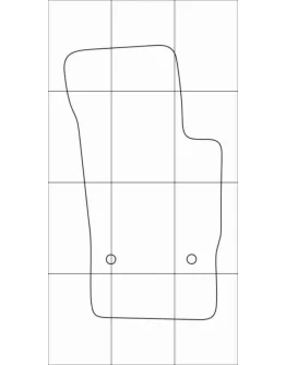 AUDI A1 2010-- (автомат 5дв) Лекала автоковриков вектор